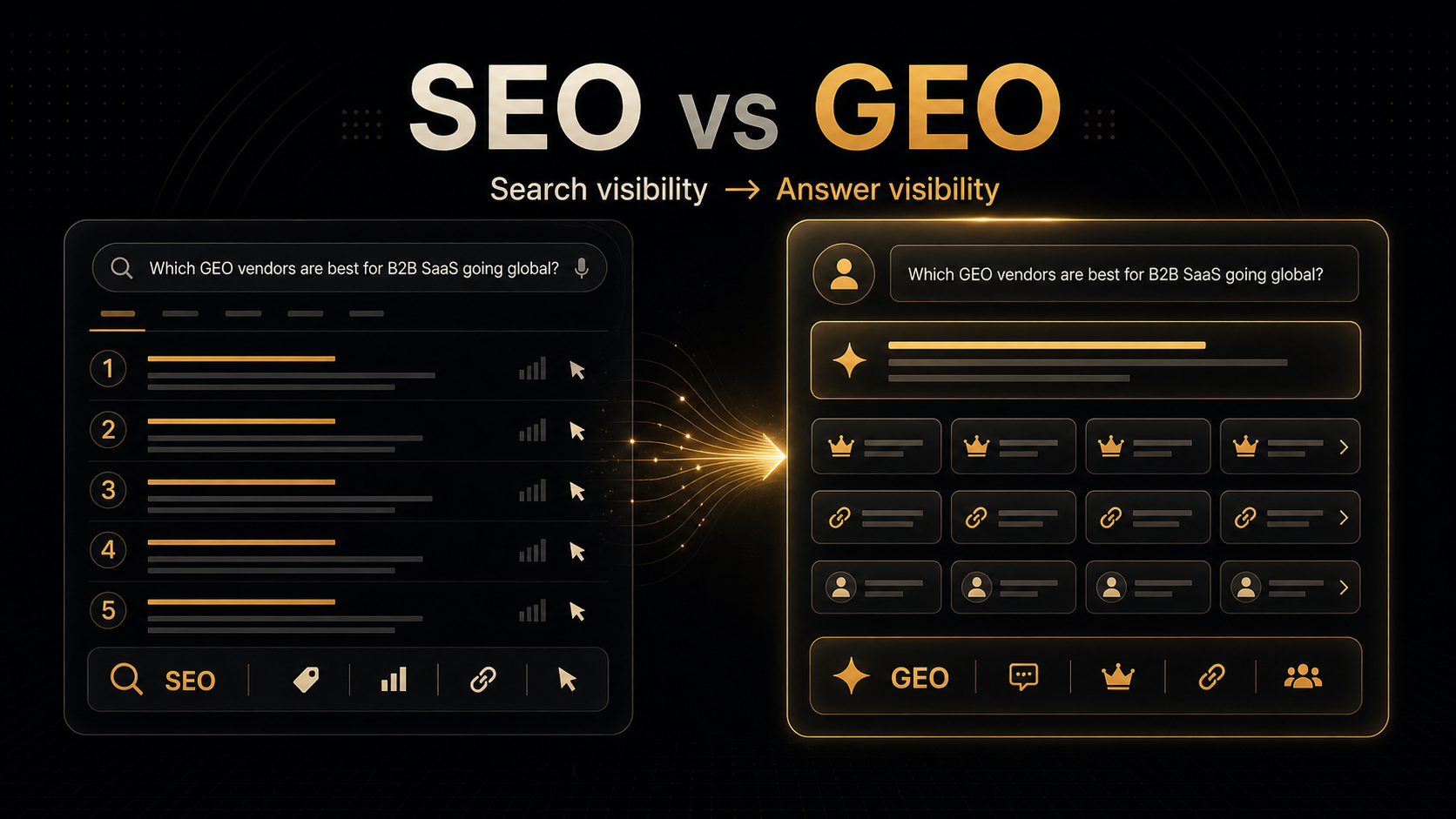 GEO vs SEO: from search visibility to answer visibility